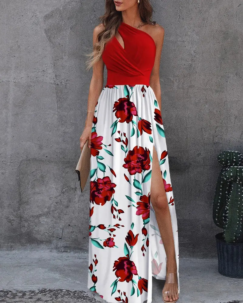Calindra – Sexy One Shoulder Maxi Dress