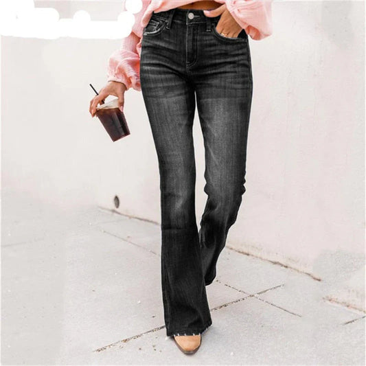 Quinette – Black High-Rise Bootcut Pants