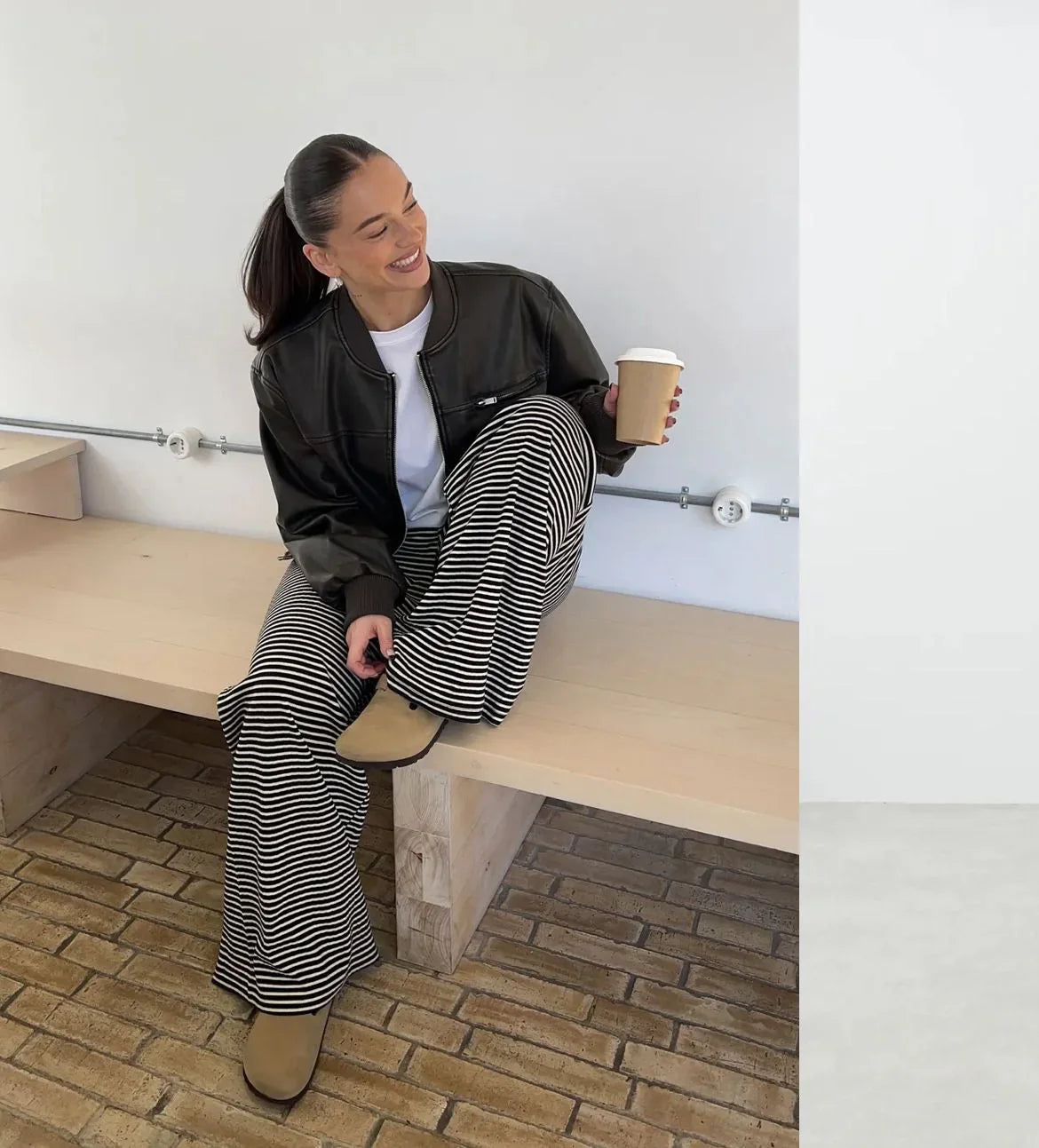 Yzella – Striped Cotton Pants
