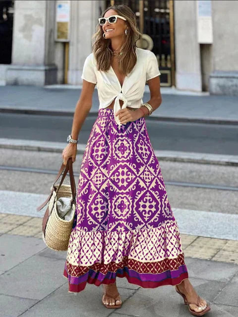 Jesallie – Boho Ethnic Printed Skirt