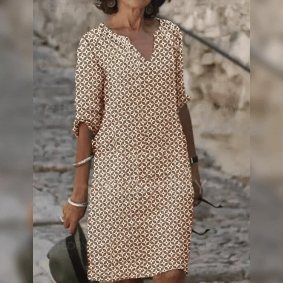 Ariora – Stylish Printed Knee-length Dress