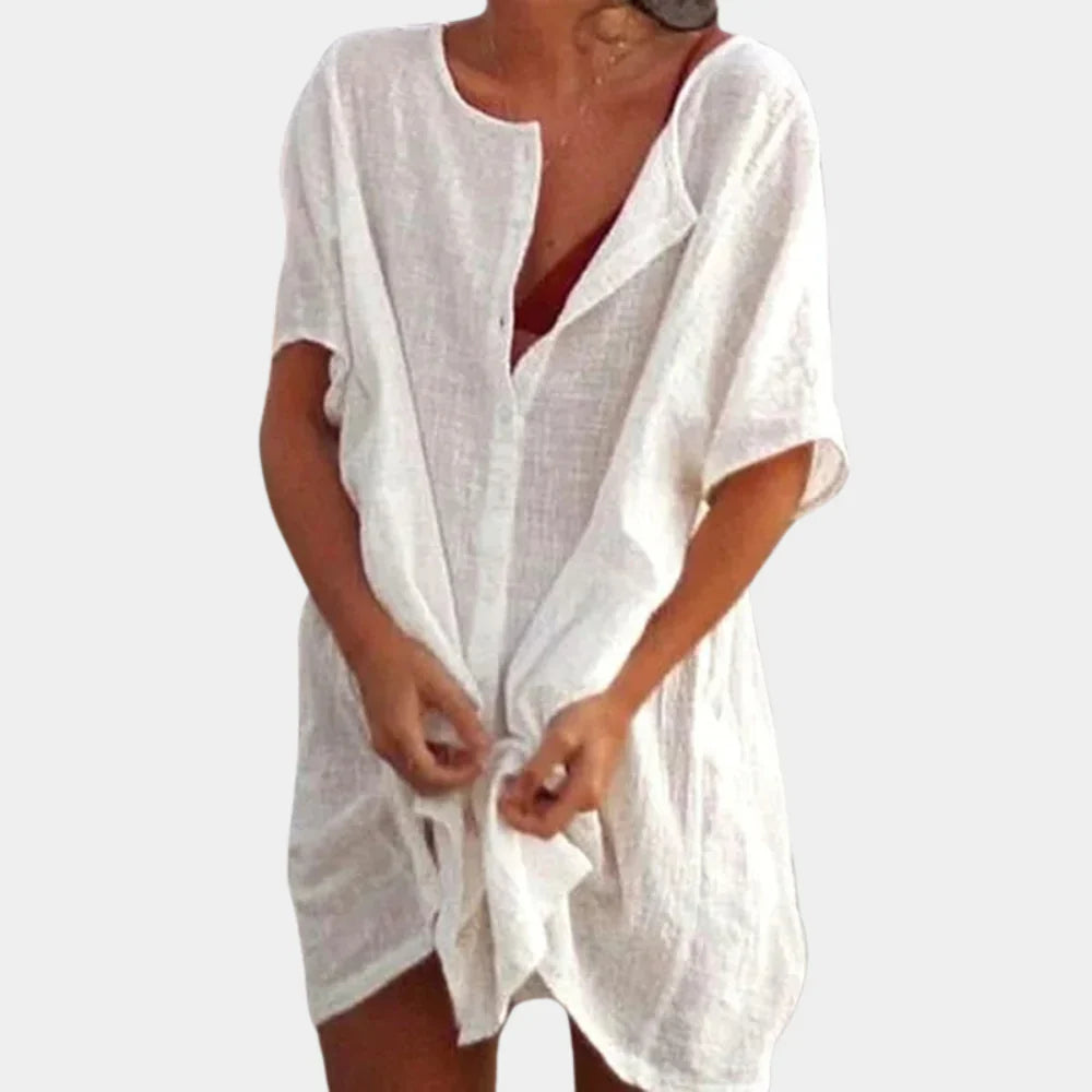 Myrtell – Loose-fit Linen Beach Dress