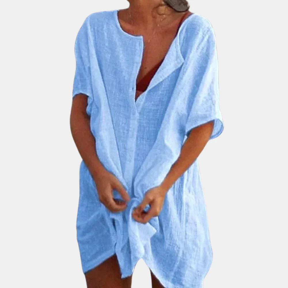 Myrtell – Loose-fit Linen Beach Dress