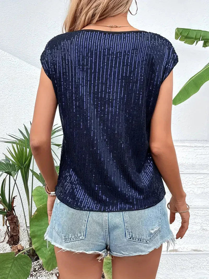 Faerelle – Stylish Sequin Sleeveless Top