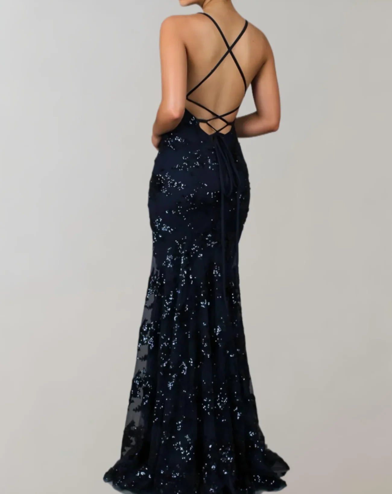 Raya – Elegant Sequined Mesh Maxi Dress