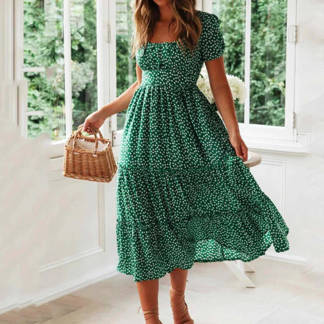 Mathilde – Charming Floral Tiered Dress