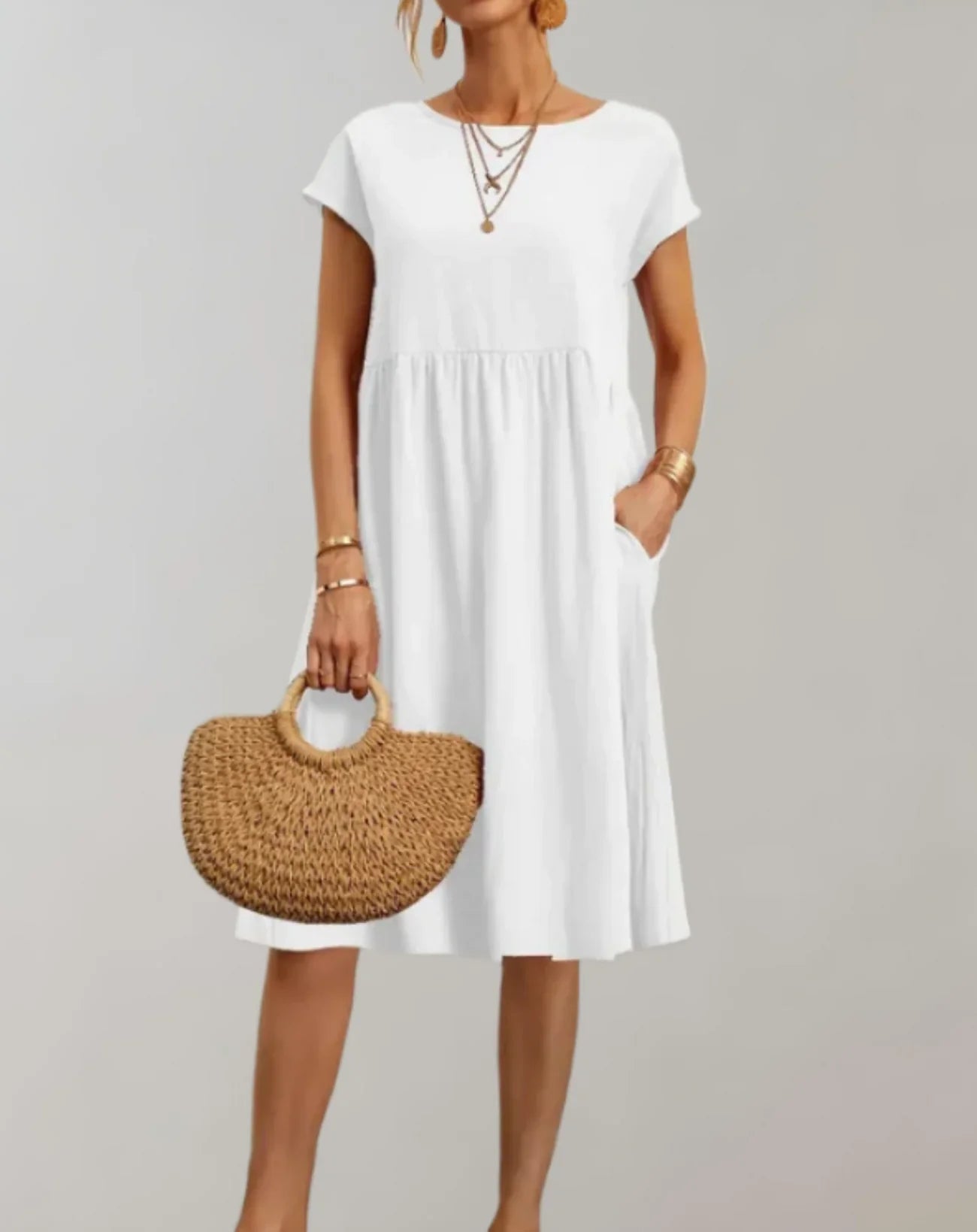Idalia – Trendy Cotton Linen Dress