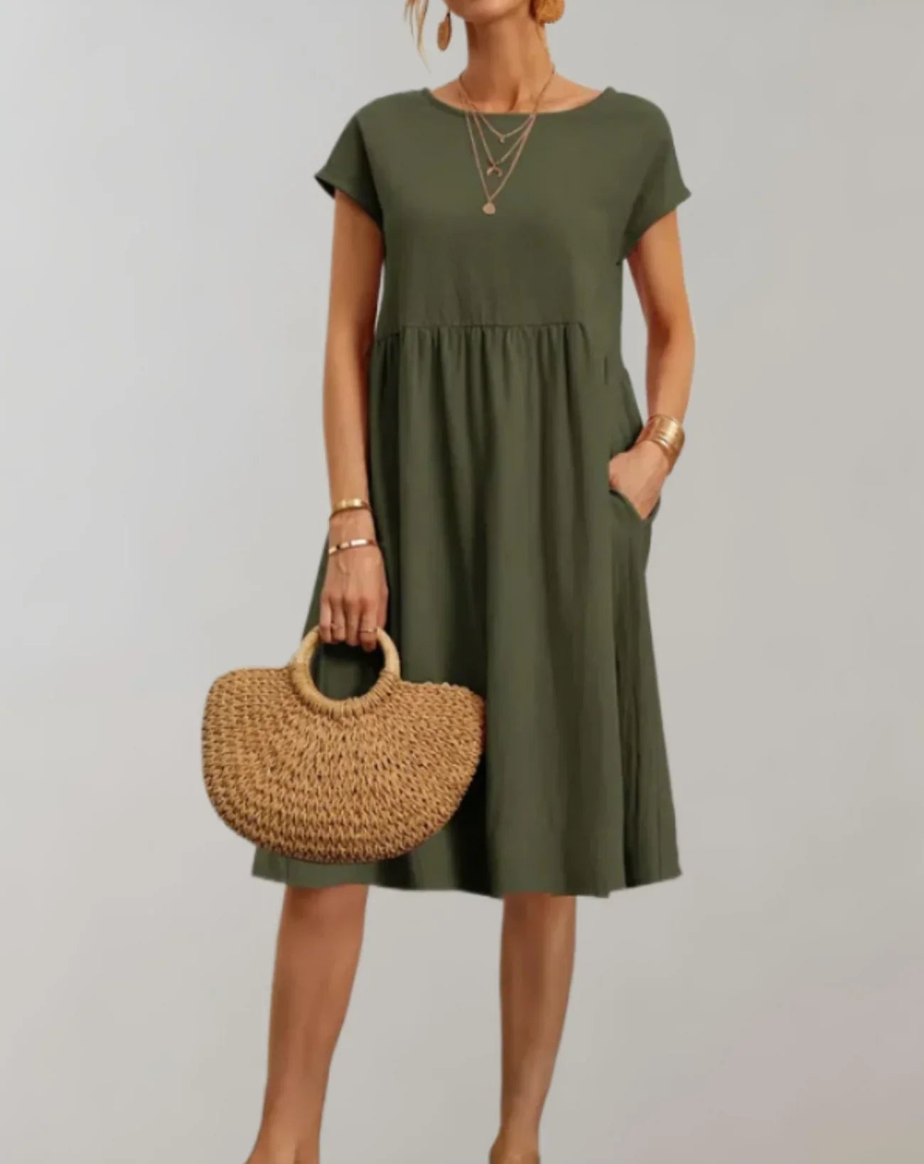 Idalia – Trendy Cotton Linen Dress