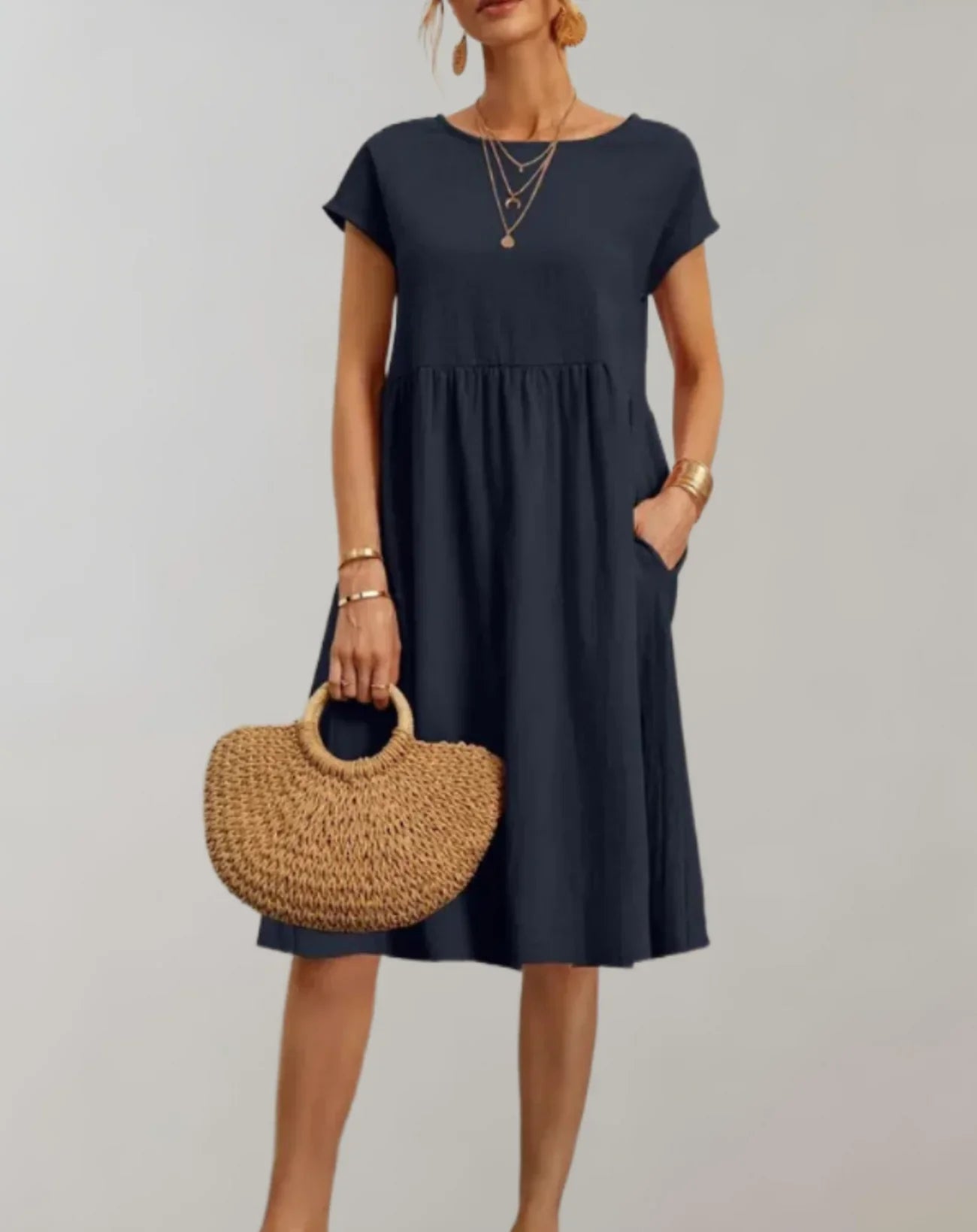 Idalia – Trendy Cotton Linen Dress