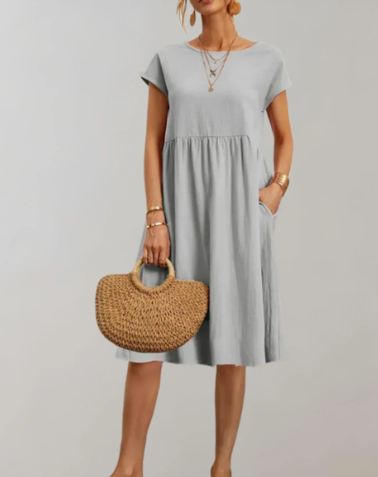 Idalia – Trendy Cotton Linen Dress