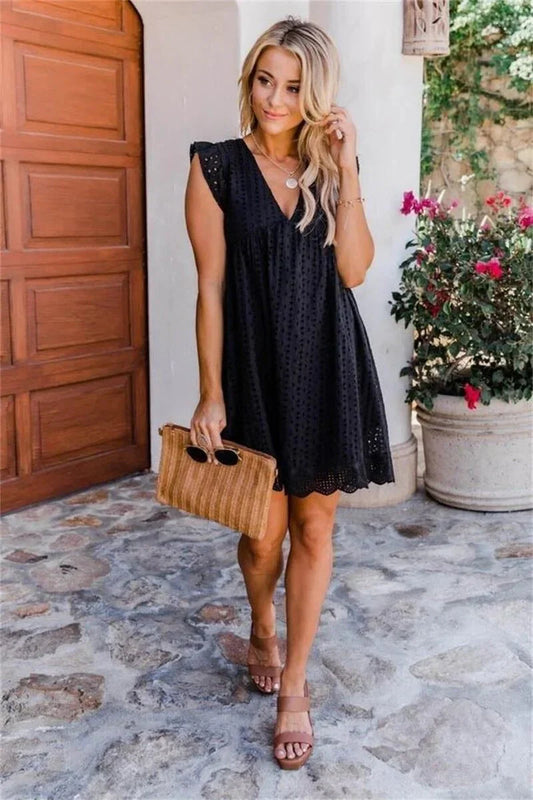Avenlise – Elegant Cotton Floral Dress