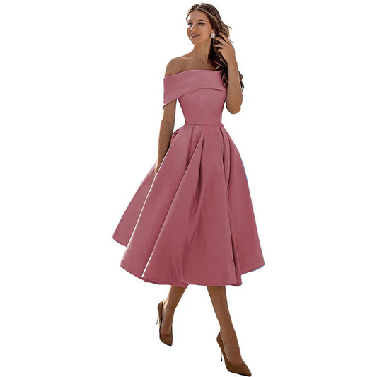 Azrielle – Elegant Off-shoulder Dress