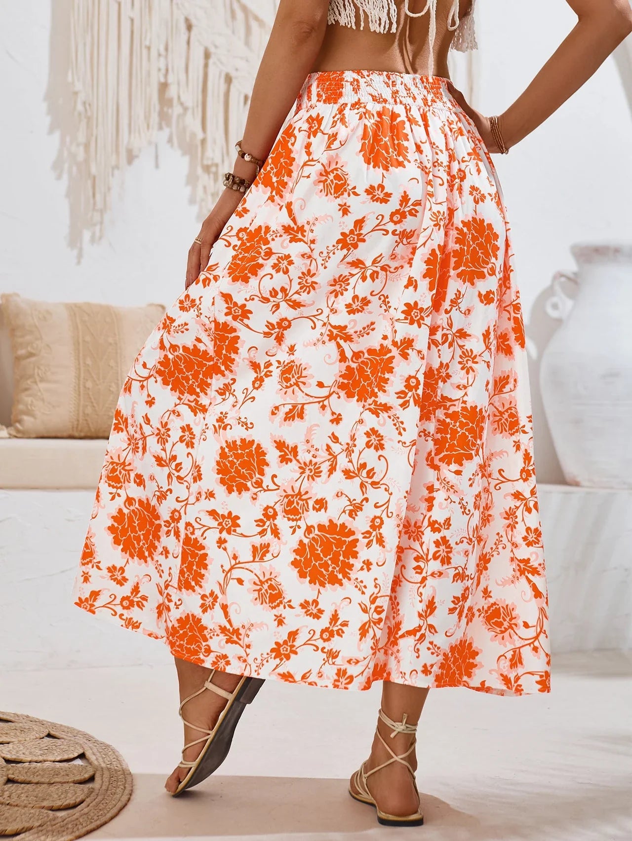 Saide – Floral Pattern Summer Skirt