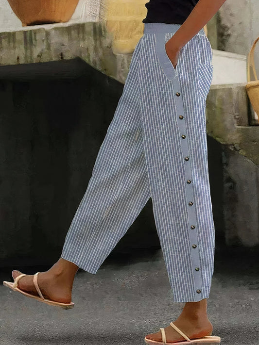 Oceara – StripedLlined Trousers