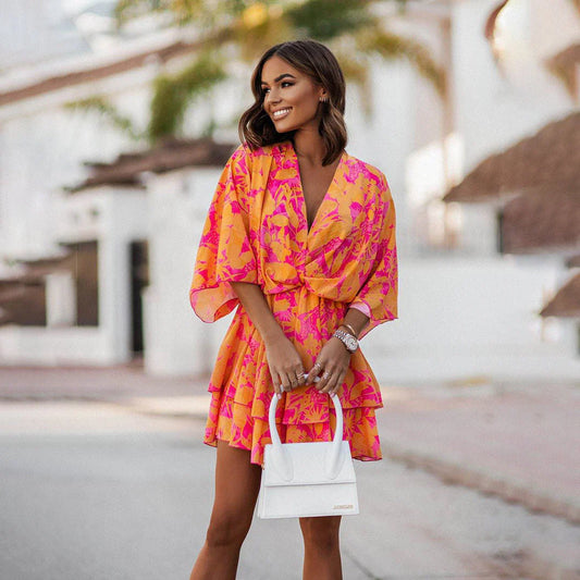 Sabelle – Airy, Flowing V-neck Mini Dress