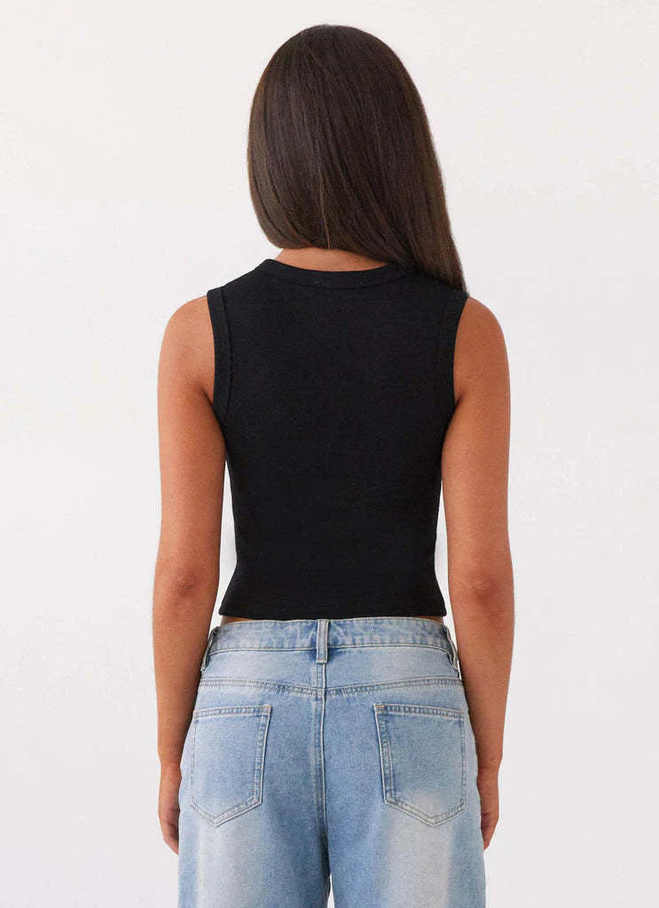 Zyrah – Stylish Ribbed Sleeveless Top