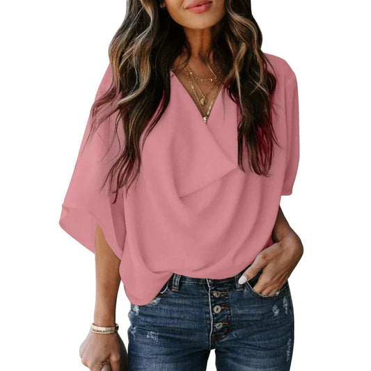Raventha – Stylish Blouse with Batwing Sleeves