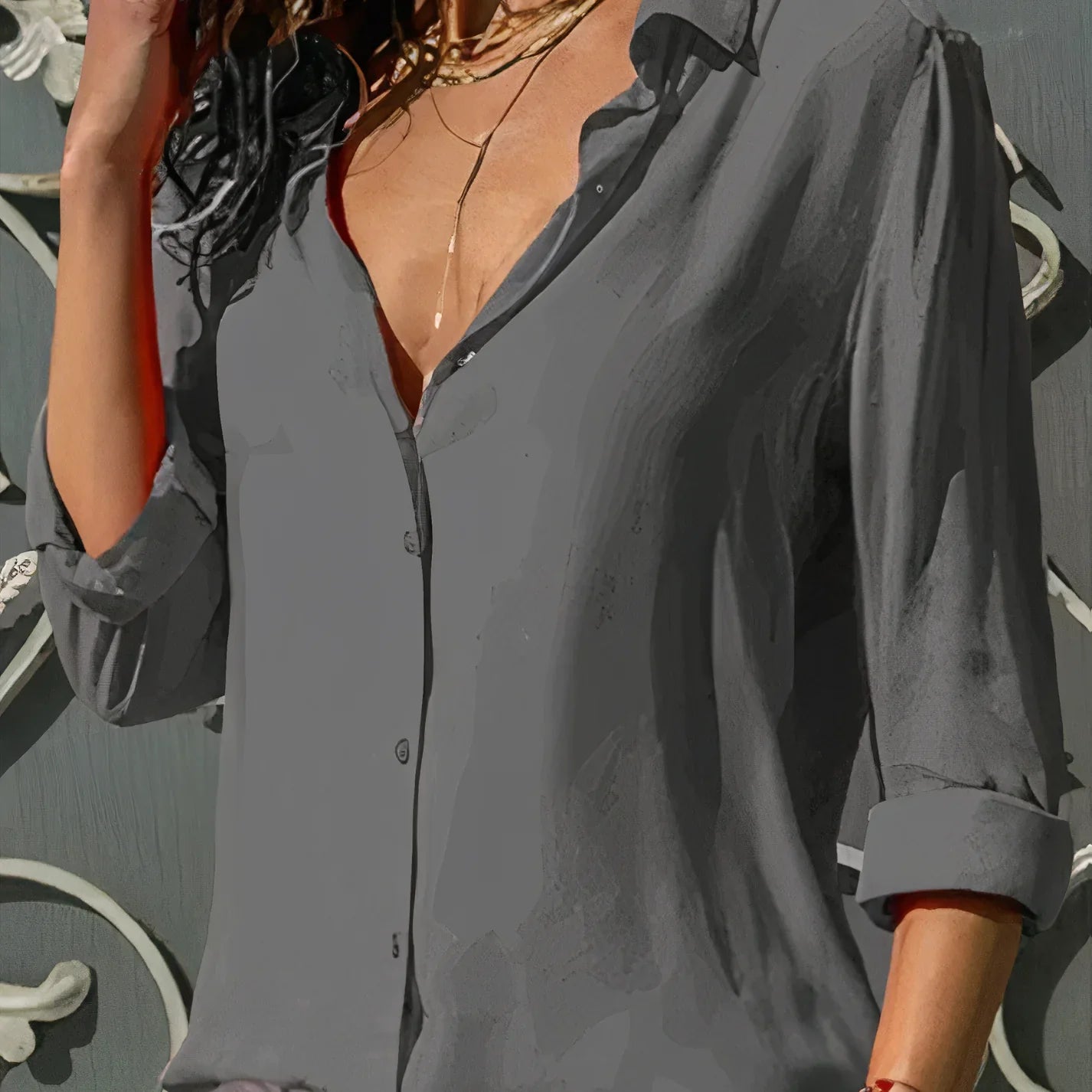 Romilda – Elegant Button Down Blouse