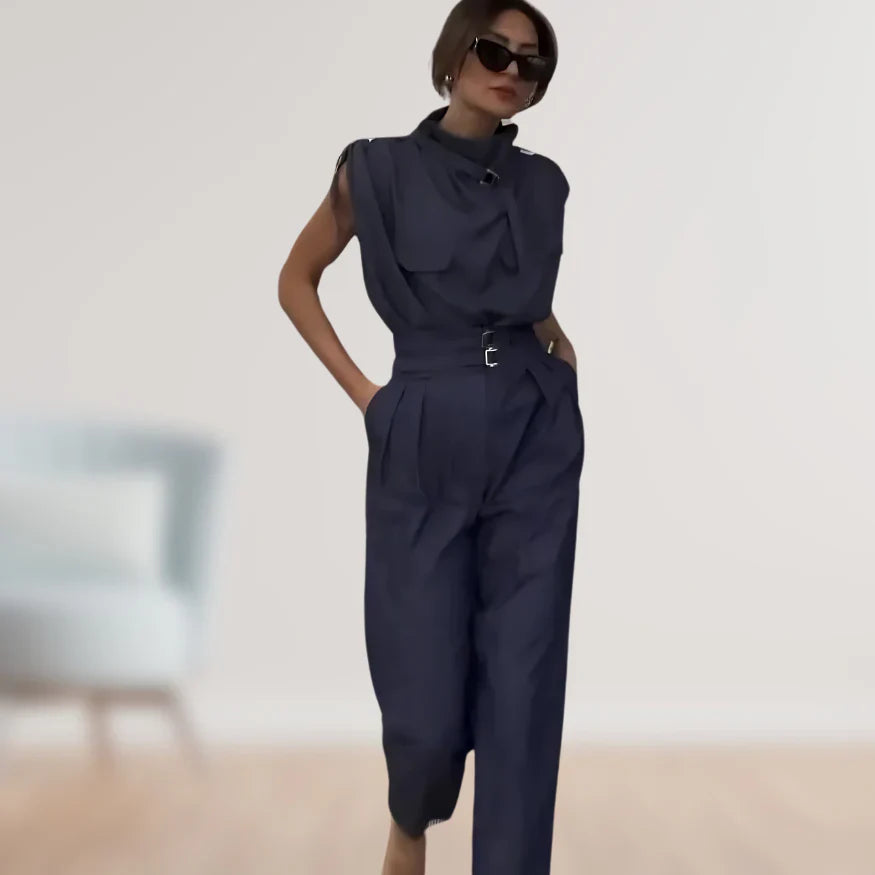 Calyssa – Stylish Sleeveless Top and Pants Set