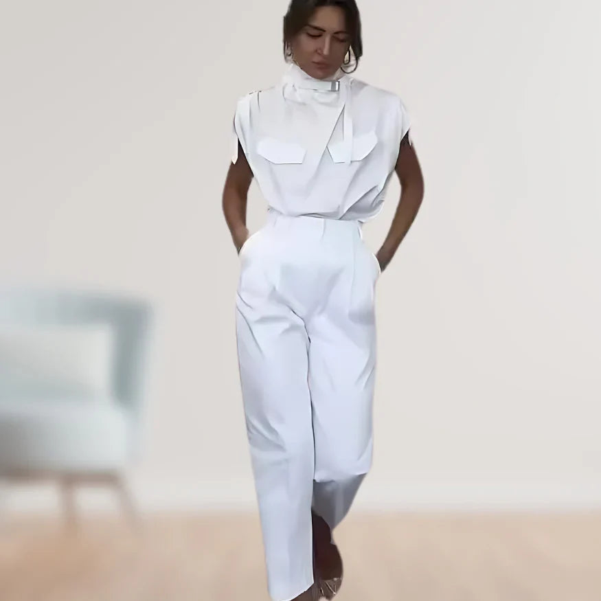 Calyssa – Stylish Sleeveless Top and Pants Set