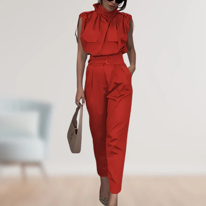 Calyssa – Stylish Sleeveless Top and Pants Set