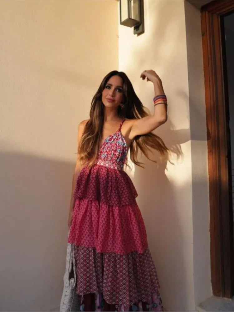 Kamari – Bohemian Patchwork Maxi Dress