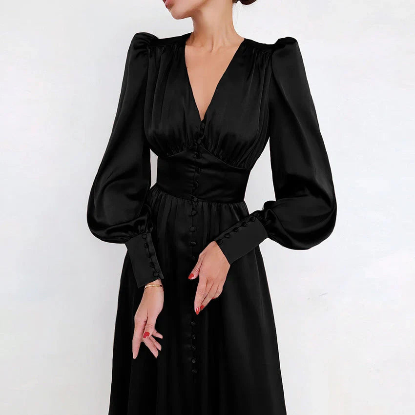 Valienne – Vintage-inspired Satin Midi Dress