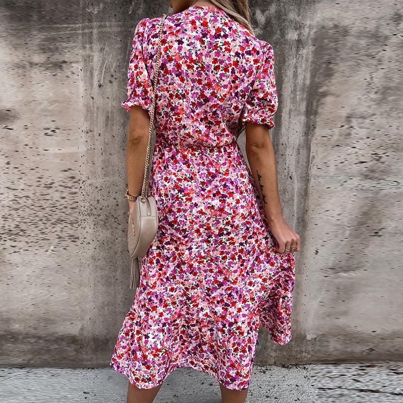 Sasha – Puff Sleeve Floral Print Dress
