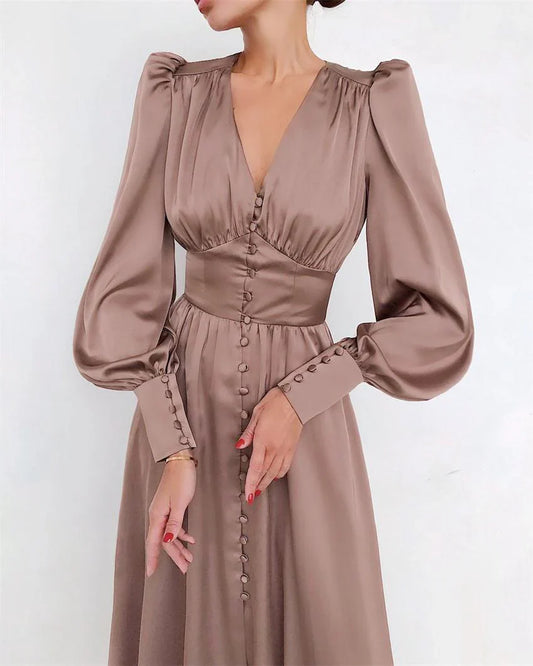 Valienne – Vintage-inspired Satin Midi Dress