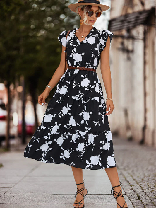 Maizie – Elegant Cap-sleeved Dress