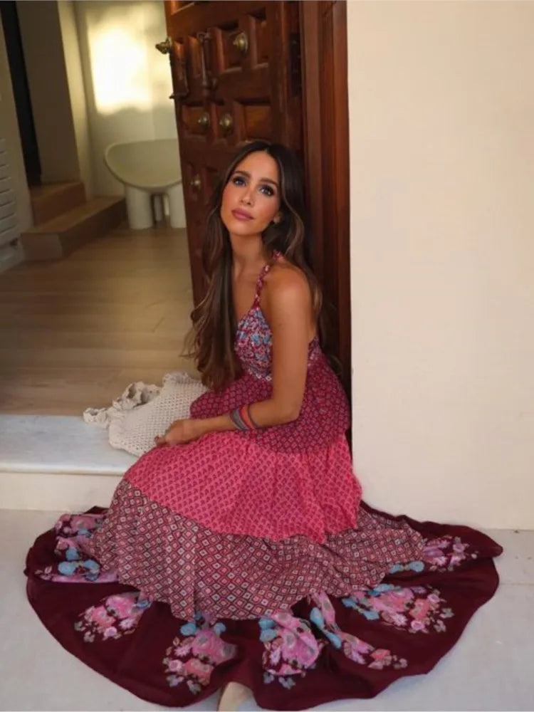 Kamari – Bohemian Patchwork Maxi Dress