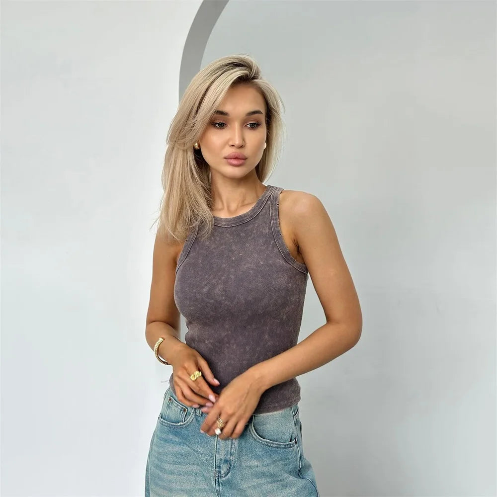 Kayzee – Cotton Vintage Washed Tank Top