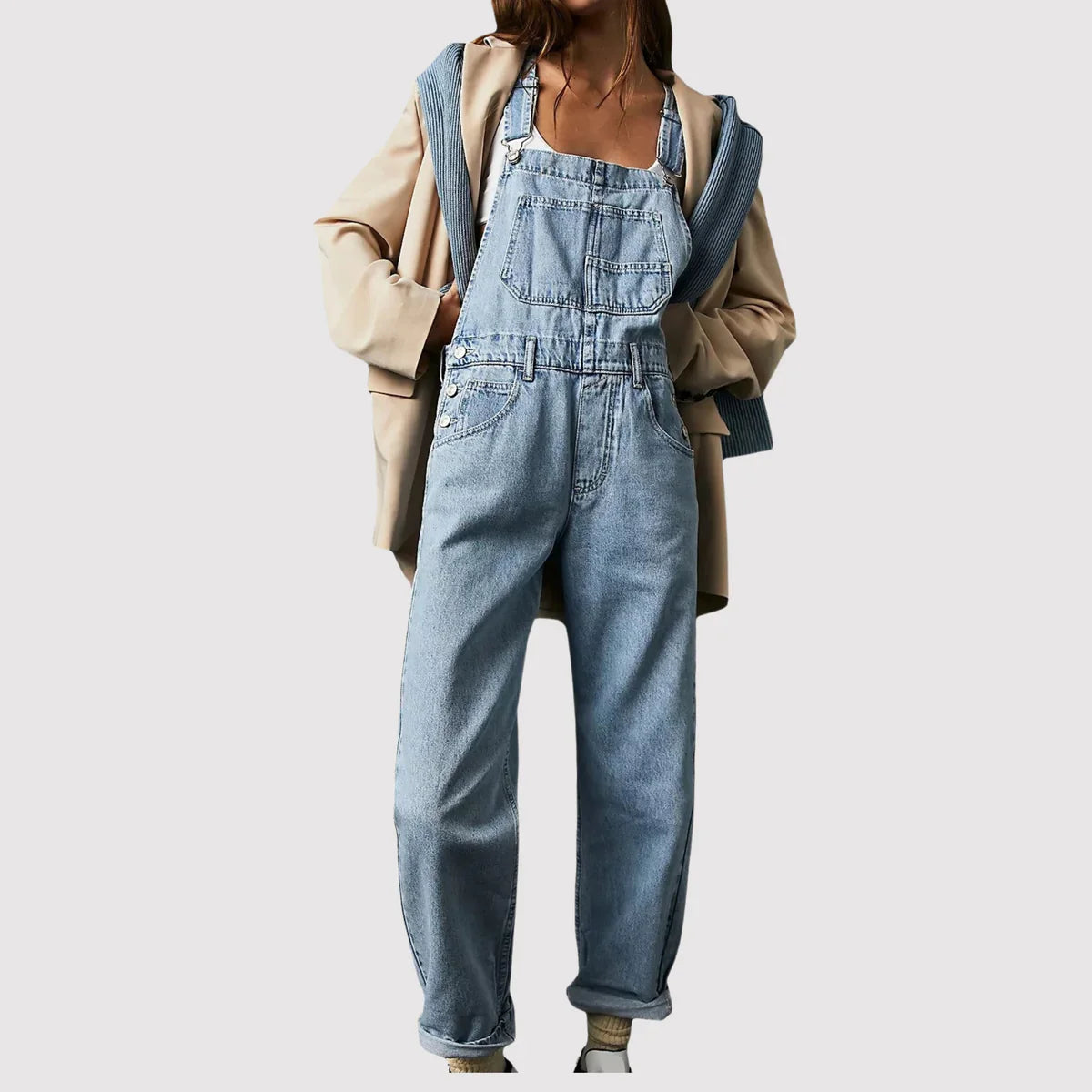 Shaira - Relaxed Fit Classic Denim Overall