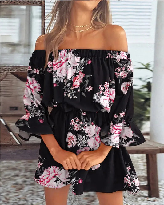 Carmelia – Stylish Off-shoulder Mini Dress