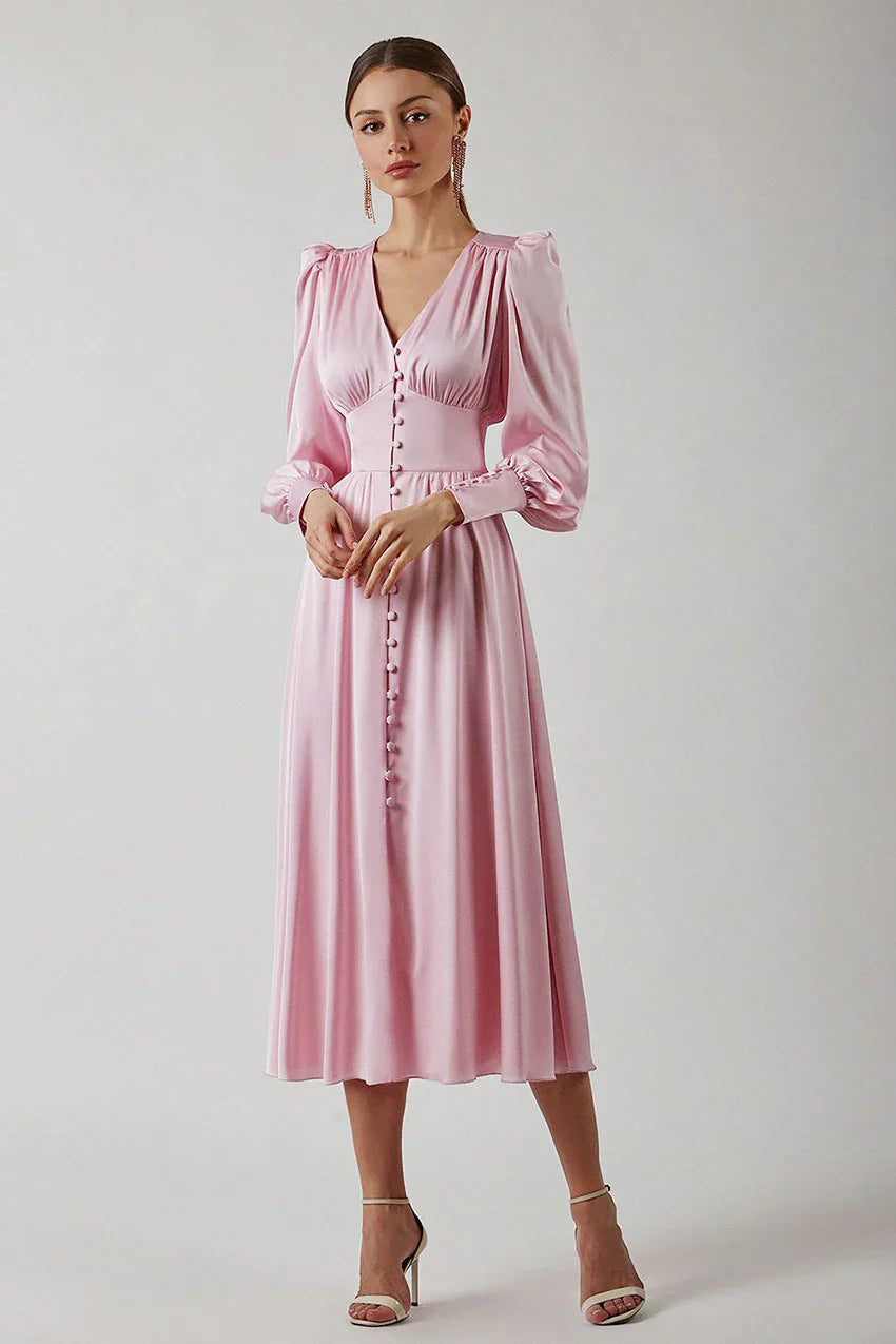 Valienne – Vintage-inspired Satin Midi Dress