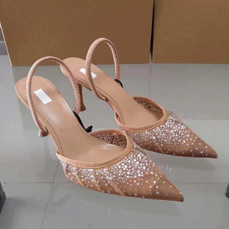 Roselith – Elegant Slingback Rhinestones Sandals
