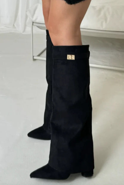 Elisara - High-Quality Knee-high Suede Boots