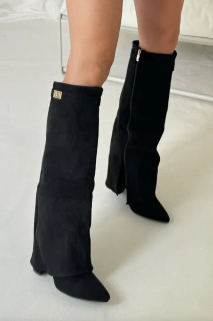 Elisara - High-Quality Knee-high Suede Boots