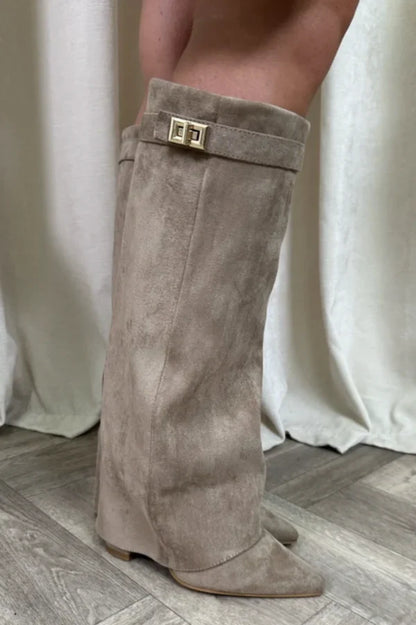 Elisara - High-Quality Knee-high Suede Boots