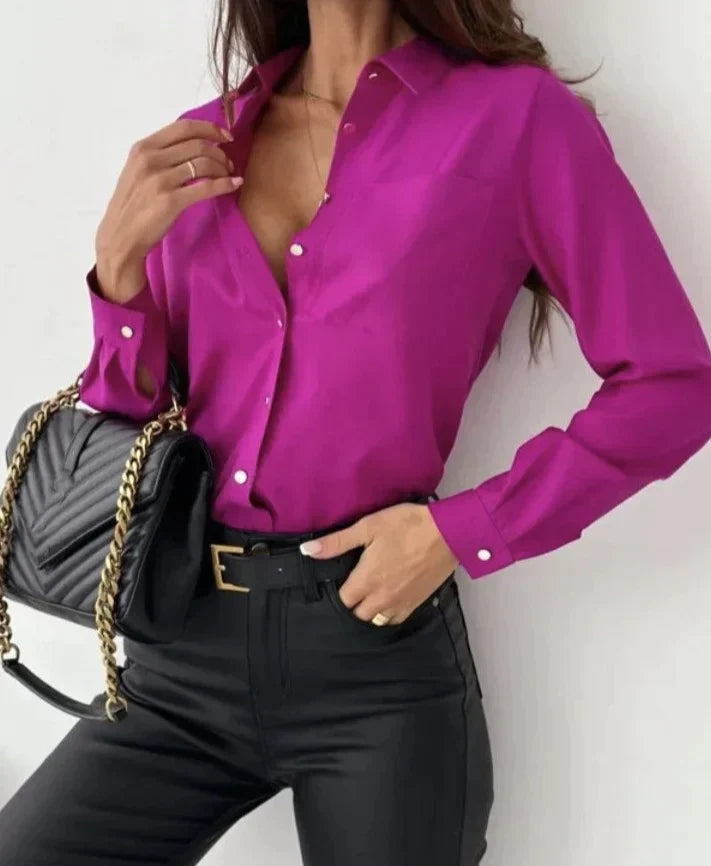 Olea – Elegant Chiffon Long Sleeves Blouse