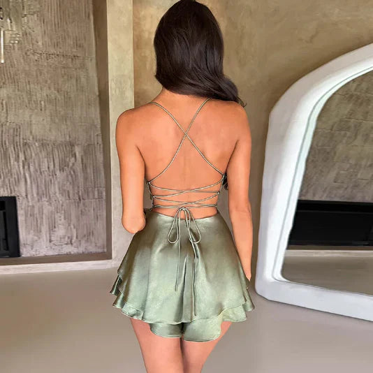 Sivella – Sexy Satin Mini Dress