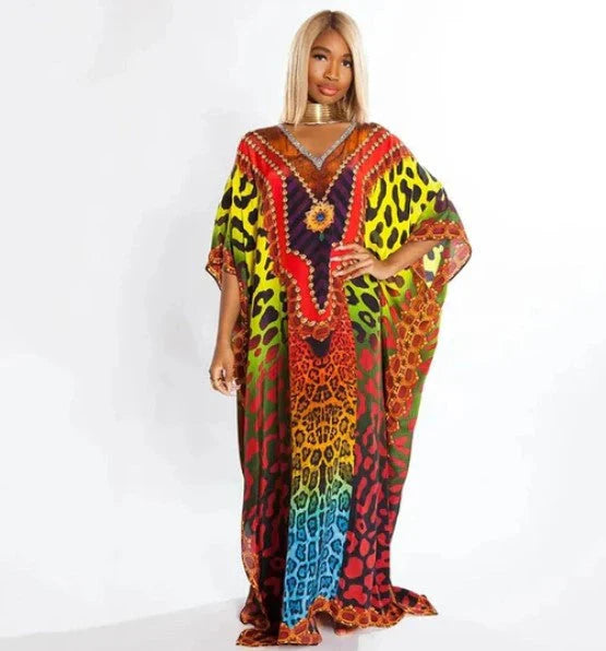 Elisienne – Vibrant Bohemian Kaftan Dress