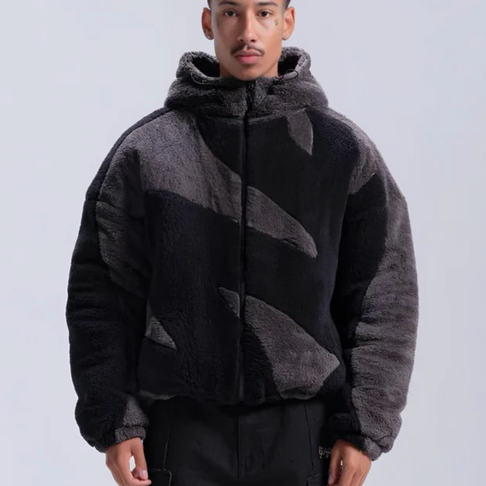 Anton - Warm lambswool jacket with zipper