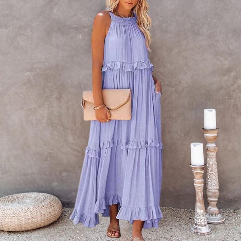 Elyndria – Elegant Sleeveless Maxi Dress