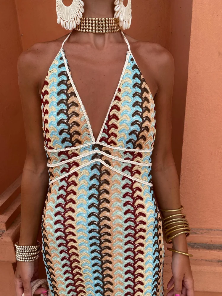 Myrren – Stunning Boho-chic Halterneck Maxi Dress
