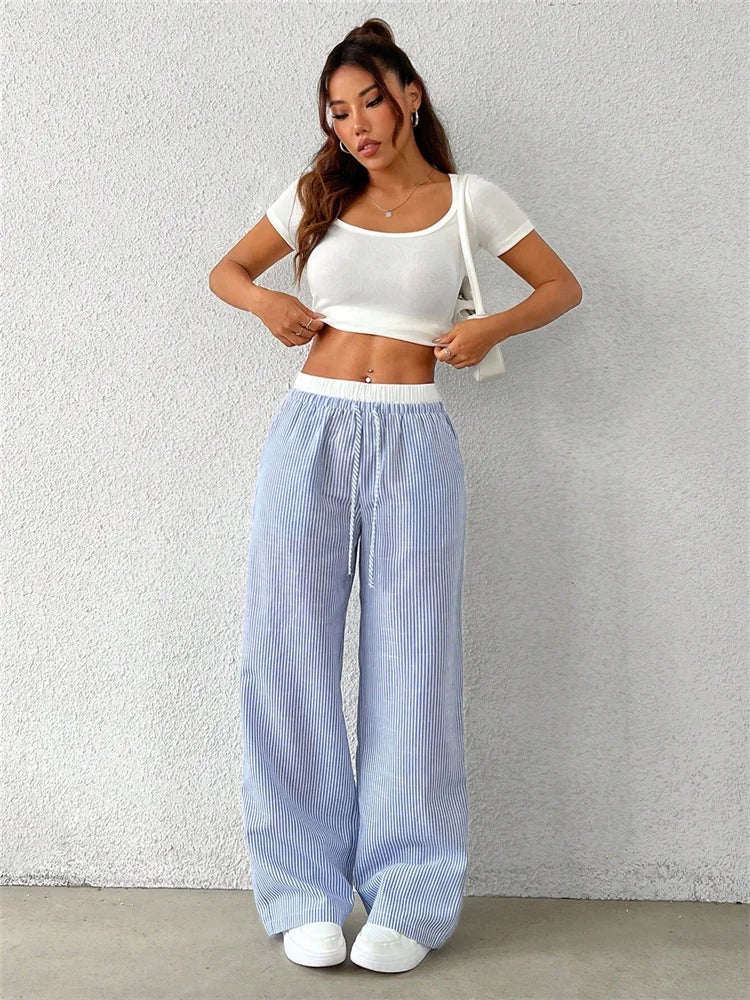 Xamara – Striped Cotton Pants