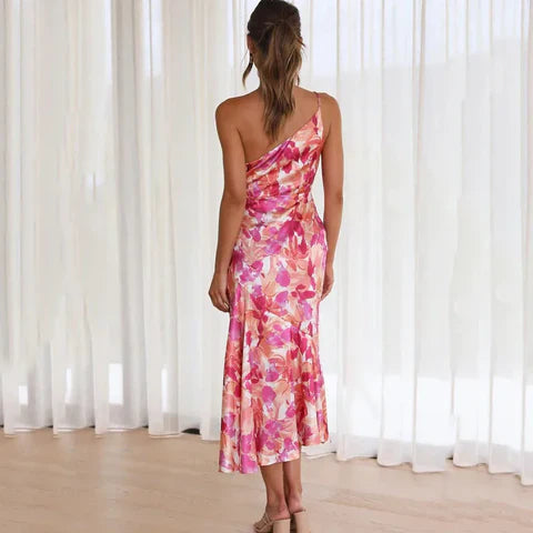 Felisha – Stunning One-shoulder Floral Dress