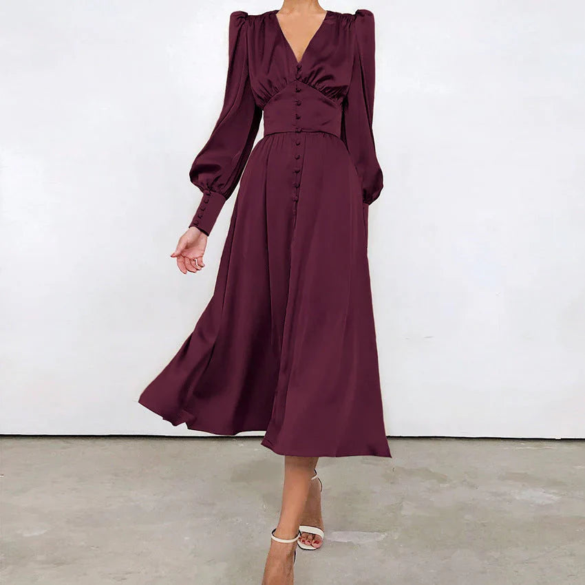 Valienne – Vintage-inspired Satin Midi Dress