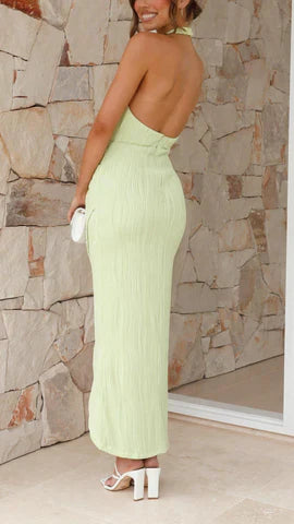 Plony – Elegant Halterneck Long Dress