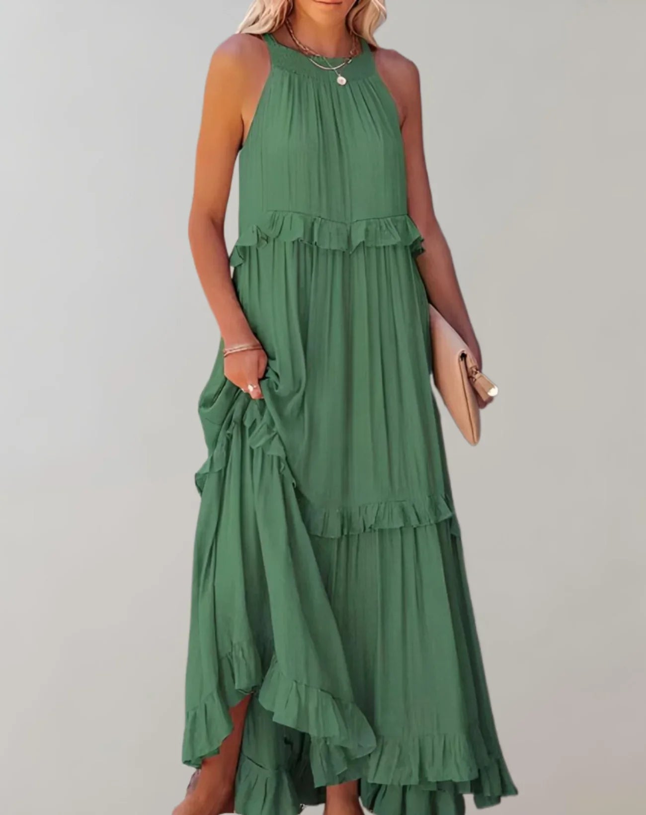 Mireille – Sleeveless Ruffled Dress
